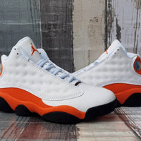 Sneakers, White Red Orange Colorway, Lace Up Design, Casual Gift for Sneaker Fans