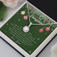 Eternal Hope Necklace, To My Daughter Necklace, Cubic Zirconia Pendant Necklace, Christmas Present from Dad