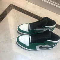 Sneakers, White Green Colorway, Lace Up Design, Casual Gift for Sneaker Fans