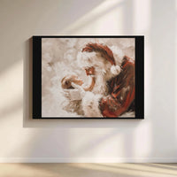 Religious Christmas Wall Art, Santa Holding Baby Jesus Canvas Print, Christian Holiday Canvas Decor, Nativity Artwork, Digital Download