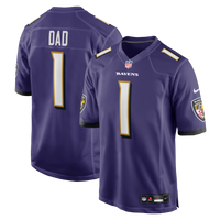 Baltimore Ravens Number 1 Dad Purple Game Jersey