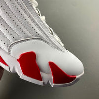 Retro Low Top Sneakers, White Red Colorway, Lace Up Design, Casual Gift for Sneaker Fans