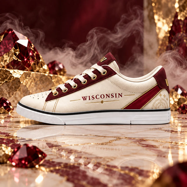 WIS Crimson and Cream - Heritage Low-Top Sneaker Study - main