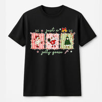 Adorable Festive Goose Graphic Tee, Jolly Goose Christmas T-Shirt, Humorous Holiday Goose Bird Shirt, Retro Xmas Goose Lover Tee, Christmas Present
