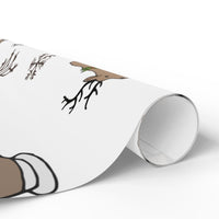 Snowflake Holiday Gift Wrap, Reindeer Antler Wrapping Paper, Festive Christmas Wrapping Paper, Winter Gift Wrap Roll, Holiday Present Paper