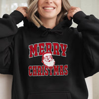 Distressed Vintage Santa Claus Hoodie, Retro Santa Merry Christmas Hoodie, Nostalgic Xmas Graphic Pullover, Festive Holiday Sweatshirt