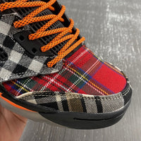 Retro Low Top Sneakers, Black Orange Colorway, Lace Up Design, Casual Gift for Sneaker Fans