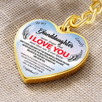 Sentimental Message Keepsake Keychain, Granddaughter Heart Keychain, Granddaughter Birthday Present from Grandma, Meaningful Christmas Present