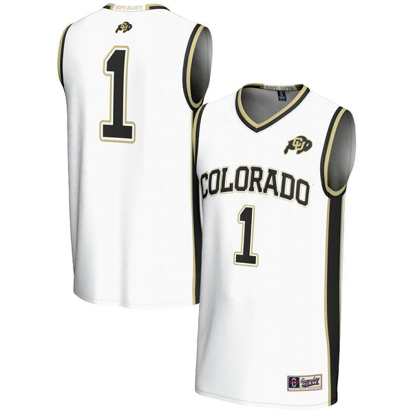 #1 Colorado Buffaloes Replica Lightweight Basketball Jersey - White