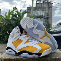 Sneakers, White Yellow Colorway, Lace Up Design, Casual Gift for Sneaker Fans