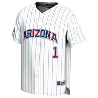 #1 Arizona Wildcats Lightweight Baseball Fashion Jersey - White