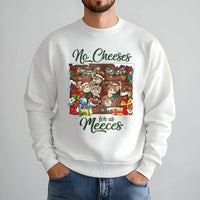 No Cheeses for Us Meeces Graphic Crewneck, Adorable Mouse Christmas Sweatshirt, Humorous Muppet Holiday Sweater, Nostalgic Xmas Pullover Present