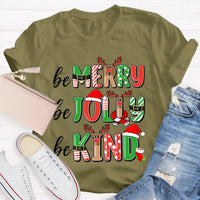 Christmas Teacher T-Shirt, Be Merry Be Jolly Be Kind Teacher Shirt, Holiday Classroom Graphic Tee, Winter Educator Shirt, Teacher Xmas Present
