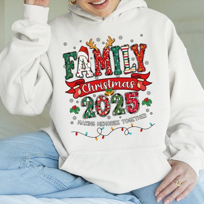 Making Memories Together Sweatshirt, Family Christmas 2025 Hoodie, Matching Holiday Family Hooded Pullover, Xmas Group Photo Sweater