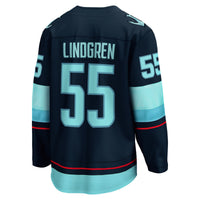 Seattle Kraken Ryan Lindgren Deep Sea Blue Home Breakaway Jersey