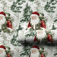 Camouflage Vest Santa Claus Gift Wrap, Tactical Santa Wrapping Paper, Military Christmas Wrapping Paper, Veteran Holiday Gift Wrap Paper