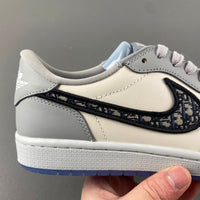 Low Top Sneakers, Gray White Colorway, Lace Up Design, Casual Gift for Sneaker Fans