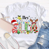 Custom Name Holiday Shirt, Personalized Christmas Snowflake T-Shirt, Festive Winter Family Graphic Tee, Matching Xmas Present Top