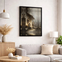 Holy Family Manger Canvas Wall Art, Nativity Scene Canvas Print, Religious Christmas Wall Decor, Christian Holiday Canvas Artwork Present