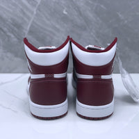 Basketball Shoes, White Burgundy Colorway, Retro, High Top, Lace Up Design, Casual Gift for Shoe Lovers