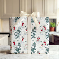 Winter Dog Christmas Gift Wrap, Golden Retriever Wrapping Paper, Adorable Golden Retriever Present Paper, Holiday Dog Lover Christmas Wrap Roll
