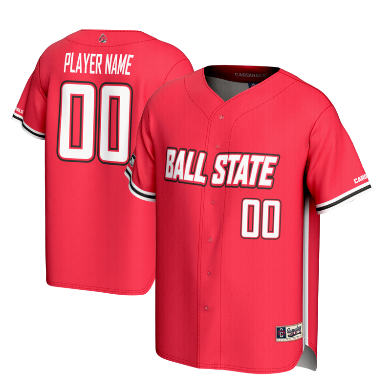 Ball State Cardinals NIL Pick-A-Player Lightweight Baseball Jersey - Cardinal