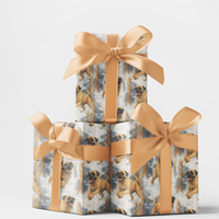 English Mastiff Dog Holiday Gift Wrap, Mastiff Christmas Wrapping Paper, Winter Canine Present Paper, Big Dog Lover Xmas Wrapping Paper