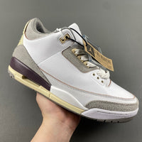 Distressed Sneakers, Off White Gray Colorway, Lace Up Design, Distressed Finish, Casual Gift for Sneaker Fans