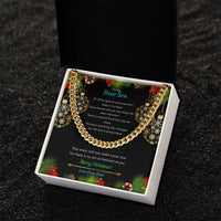 Mens Cuban Link Chain, Son Christmas Present from Dad Cuban Link Chain Necklace, Son Keepsake Jewelry, Stainless Steel Chain Necklace for Him