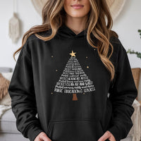 Progressive Activist Sweatshirt, Social Justice Christmas Tree Hoodie, Holiday Human Rights Hooded Sweater, Activism Xmas Pullover Present