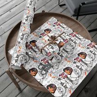 Kids Interactive Xmas Gift Wrap, Santa Claus Coloring Wrapping Paper, DIY Activity Christmas Wrapping Paper Roll, Holiday Craft for Kids