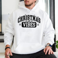 Retro Varsity Snowflake Hoodie, Christmas Vibes Hoodie, Comfy Winter Holiday Hoodie, Adorable Christmas Pullover Sweatshirt, Holiday Present for Her