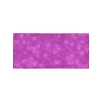 Winter Star Holiday Hallway Runner, Hot Pink Snowflake Runner Rug, Christmas Floor Mat, Festive Kitchen Area Runner Rug Decor