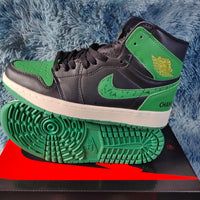 Golf Shoes, Black Green Colorway, Lace Up Design, Casual Gift for Shoe Lovers