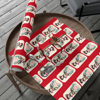 Jingle Bells Deer Gift Wrap, Christmas Reindeer Wrapping Paper, Festive Holiday Wrapping Paper, Winter Deer Present Wrap, Xmas Gift Wrap