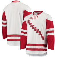 White Wisconsin Badgers Replica Hockey Jersey