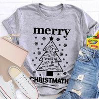 Humorous Math Christmas Shirt, Merry Christmath T-Shirt, Math Pun Holiday Graphic Tee, Mathematics Teacher Christmas Present, Student Xmas Top