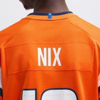 Denver Broncos Bo Nix Orange Player Game Jersey