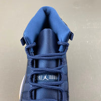 Retro Low Top Sneakers, Midnight Blue White Yellow Colorway, Lace Up Design, Casual Gift for Sneaker Fans