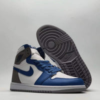 Retro High Top Sneakers, Blue Colorway, Lace Up Design, Casual Gift for Sneaker Fans