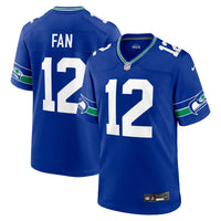 Seattle Seahawks 12s Royal Throwback Player Game Jersey