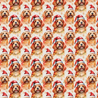 Santa Hat Dog Holiday Gift Wrap, Cavapoo Christmas Wrapping Paper, Festive Cavapoo Wrapping Paper, Adorable Dog Lover Xmas Gift Wrap Roll