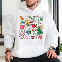 Medical Snowman Hoodie, Nurse Christmas Hoodie, Festive RN Winter Hoodie, Adorable Nursing Student Holiday Sweatshirt, Nurse Practitioner Present