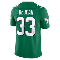 Philadelphia Eagles Cooper DeJean Kelly Green Alternate Stitched Limited Jersey