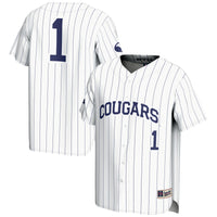 #1 BYU Cougars Lightweight Baseball Jersey - White