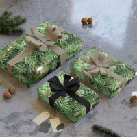 Green Fir Branch Present Wrap, Pine Tree Gift Wrapping Paper, Botanical Holiday Wrap Paper, Forest Christmas Gift Wrapping Paper