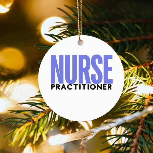 NP Graduation Keepsake Ornament, Nurse Practitioner Christmas Ornament, Healthcare Worker Ceramic Ornament, Medical Present f
