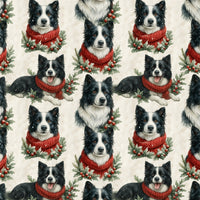 Festive Winter Dog Gift Wrap Roll, Border Collie Christmas Wrapping Paper, Holiday Collie Pet Wrapping Paper, Dog Lover Present Paper