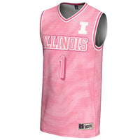 #1 Illinois Fighting Illini Lightweight Basketball Jersey - Pink