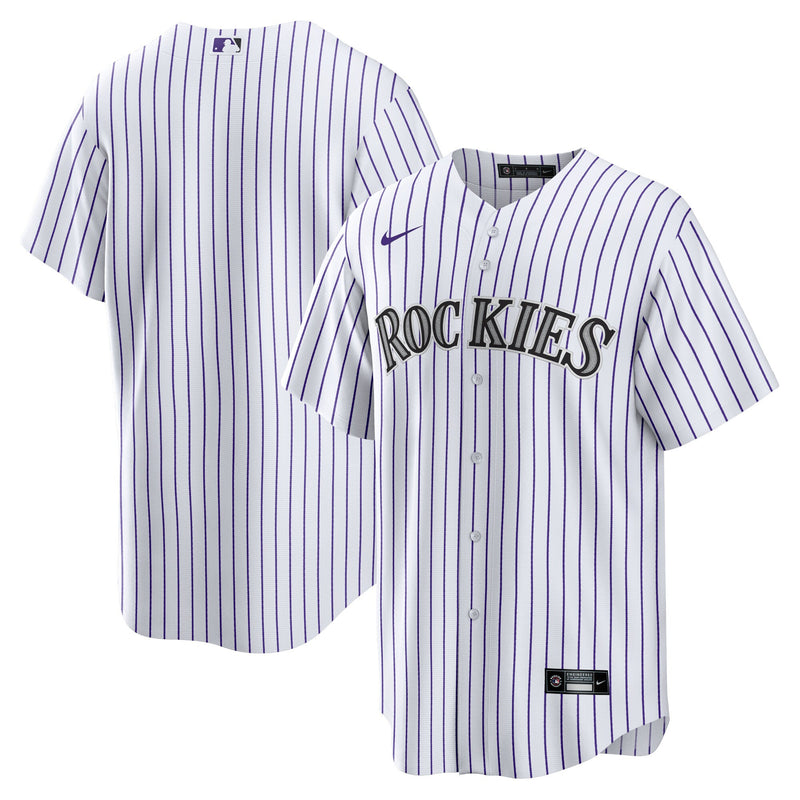 Colorado Rockies White Home Blank Replica Jersey